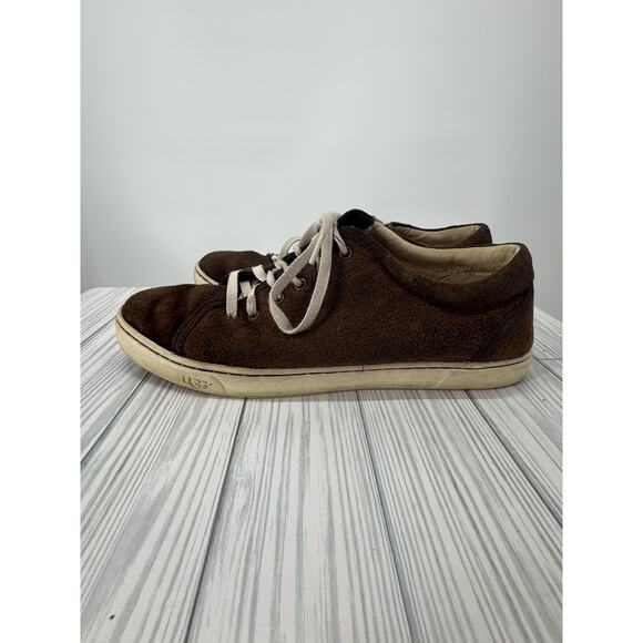 UGG Australia TOMI Brown Bomber Leather Suede Sneakers 1008487, women's US-11 - Picture 10 of 11